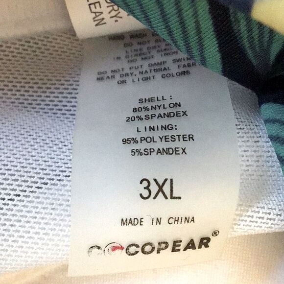 Cocopear Blue Tropical Print Swimsuit Dress -NEW - Picture 13 of 14